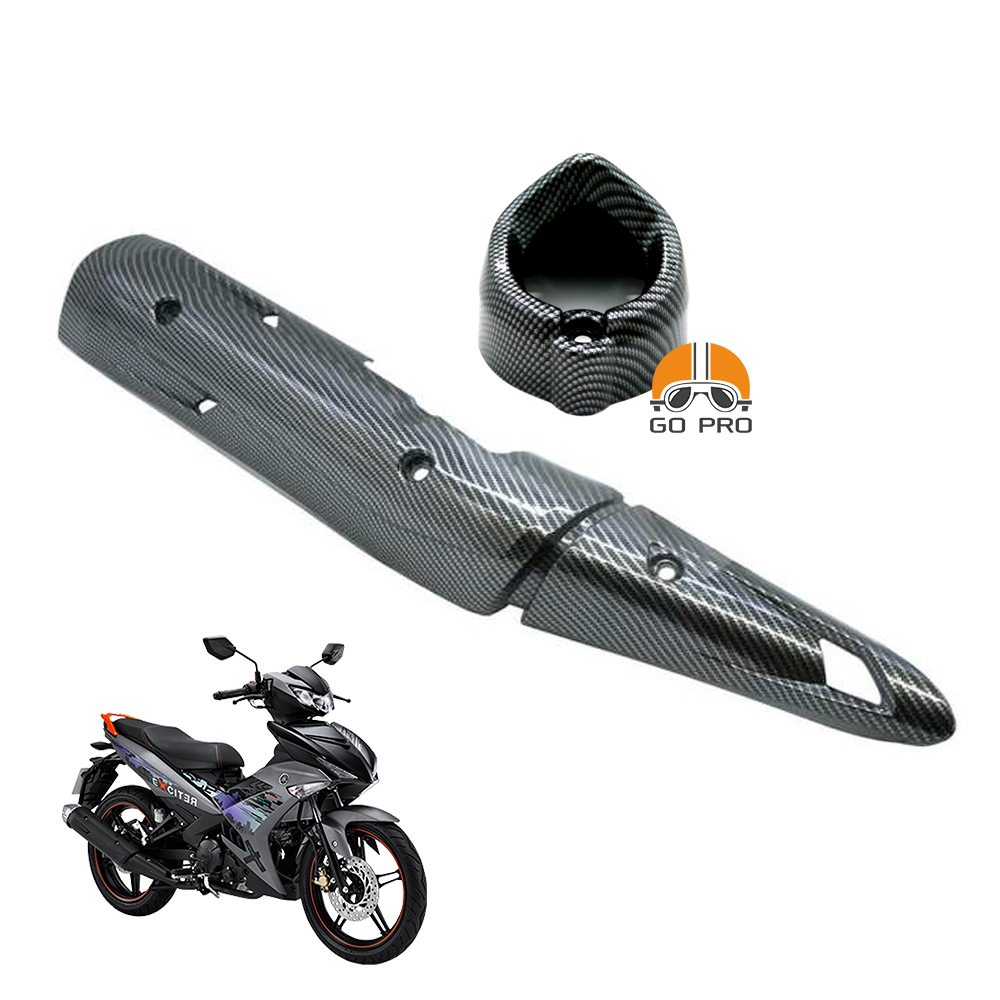 Bộ Ốp Hông & Đích Pô EXCITER 2015 - 2019 Xi Carbon