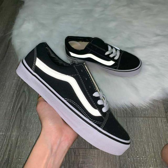 Giầy nữ sneaker thể thao old skool vanz phản quan (Grab Store)