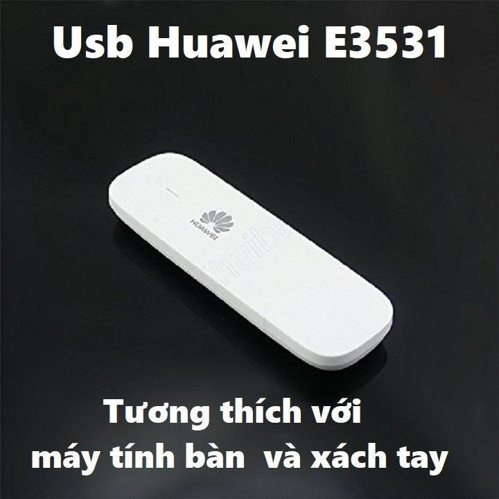 USB 3G HUAWEI E3531 21.6Mb - CẮM LÀ CHẠY -DCOM E3531 BẮT SÓNG CỰC TỐT
