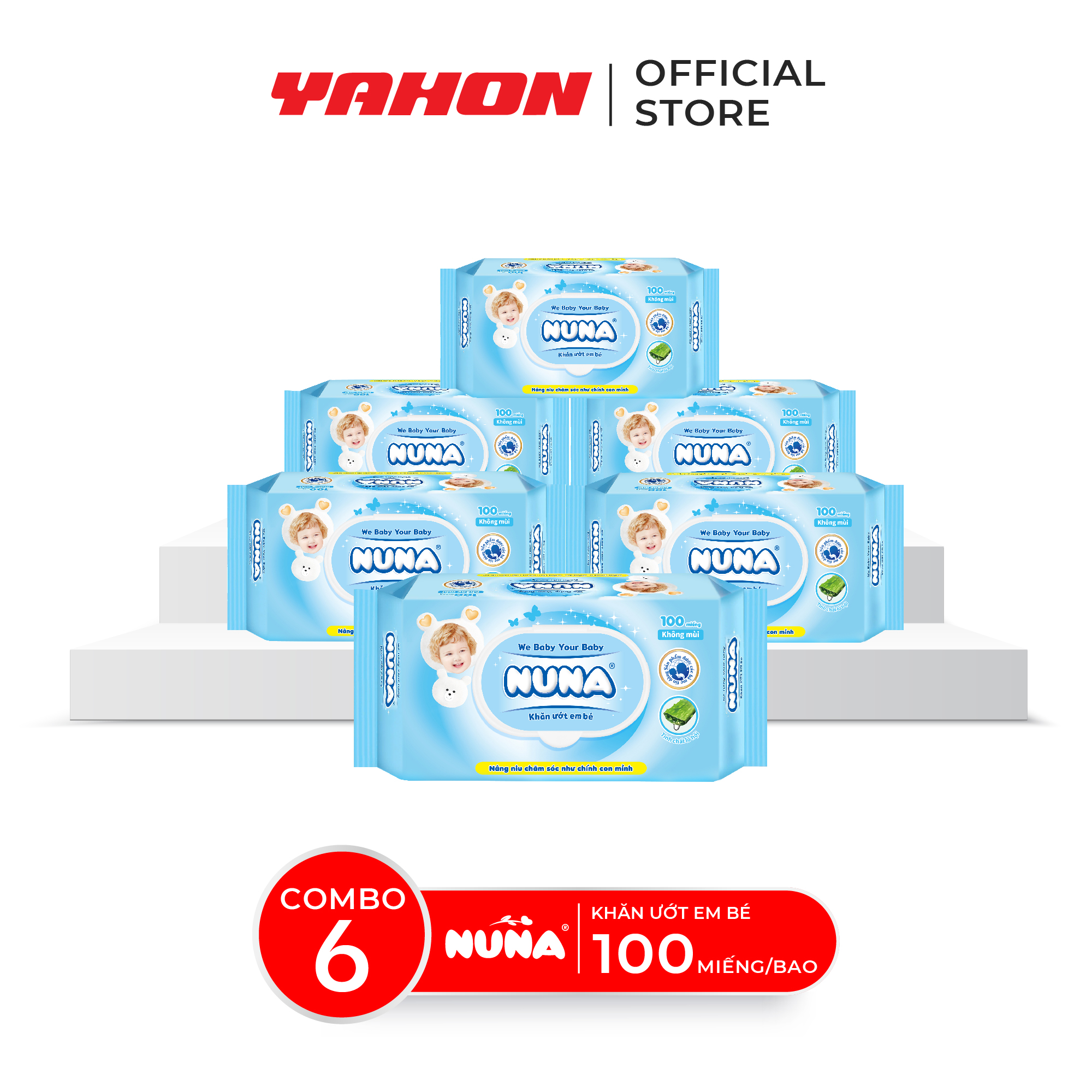 Khăn Ướt Em Bé NUNA Không Mùi 100 Miếng/Bao