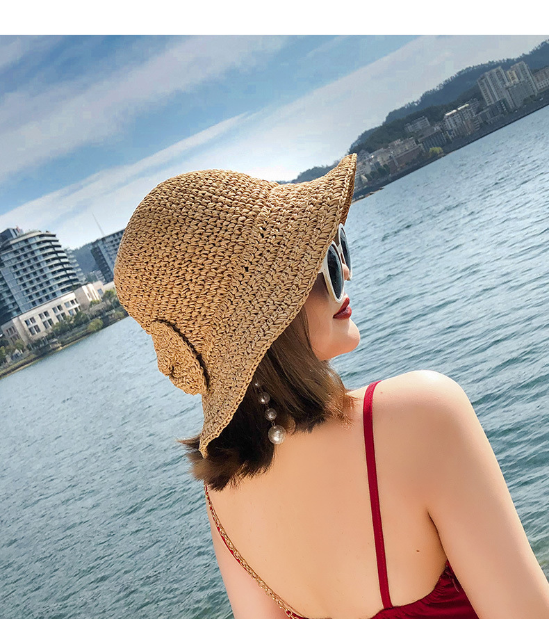 Beach solid bowtie espadrilles cap RQN1307 - requane