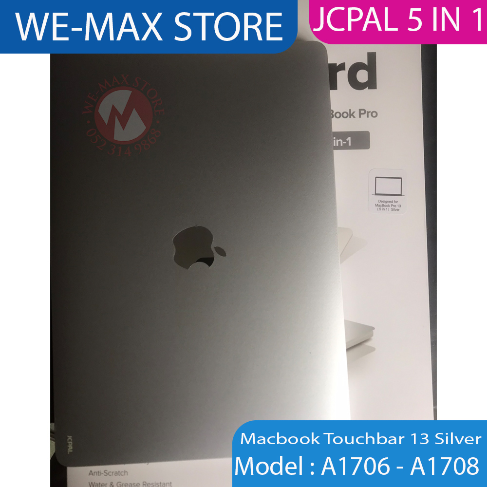 Bộ dán Full 5 IN 1 JCPAL MacGuard Macbook Pro 13 Touchbar Silver -- WE-MAX STORE
