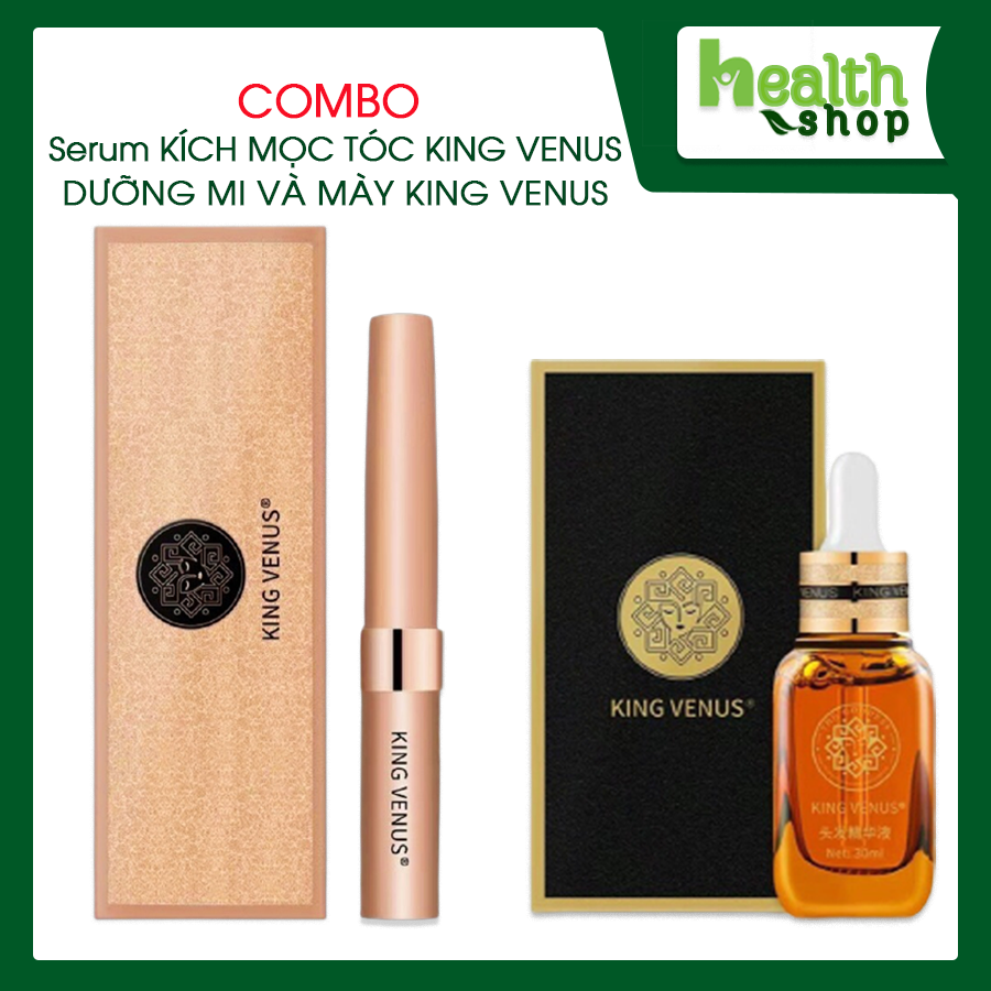 [Chính hãng] Combo Siêu Tiết Kiệm KING VENUS [Serum kích mọc tóc zzVENUS + Dưỡng mi KING VENUS (zz VENUS)]