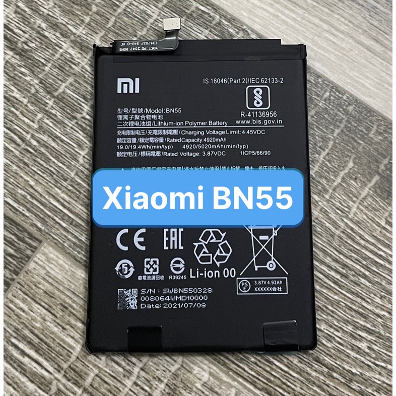 Pin Xiaomi Redmi Note 9S / Note 9 pro - BN55 / 5020mAh