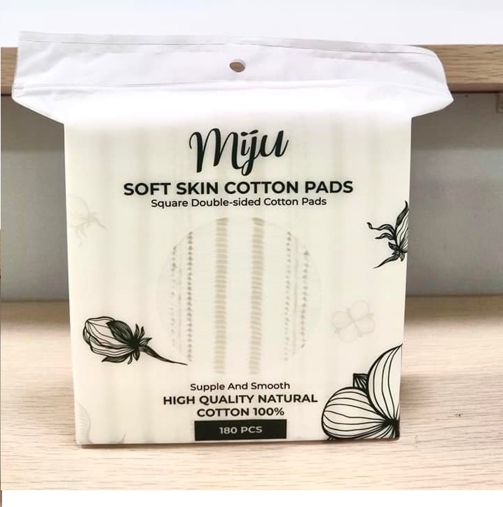 Bông Tẩy Trang Miju Cotton 180 miếng