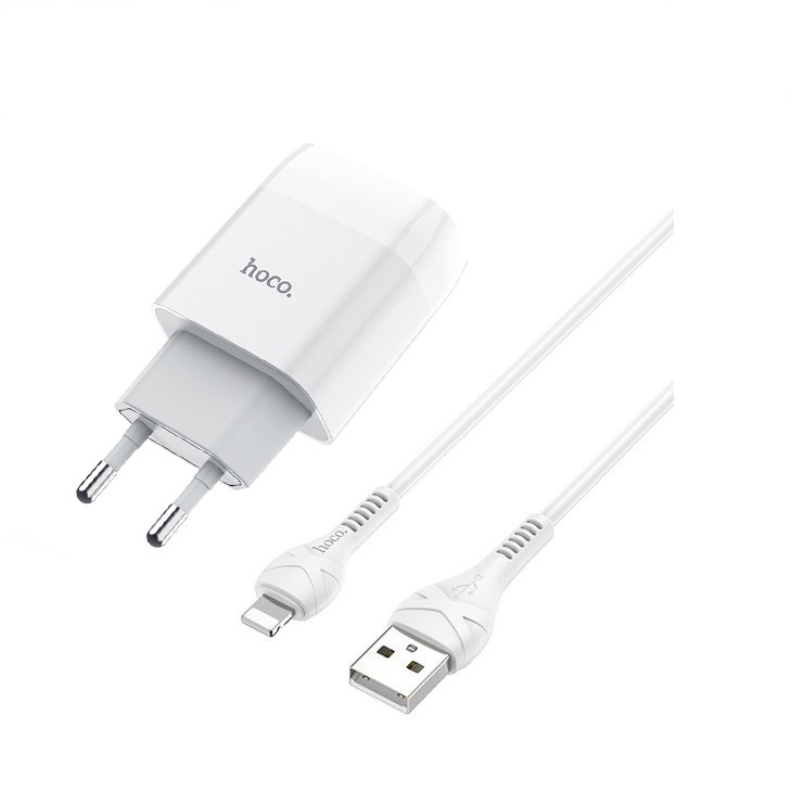 [HCM]Bộ sạc Hoco C73A 2 cổng sạc nhanh 2.4A ( kèm cáp lightning )