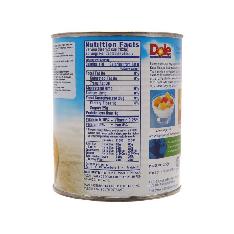 Cocktail trái cây dole 836g