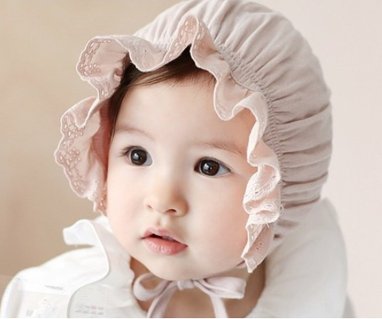 Mũ tiểu thư cho bé - đũi trơn MIMO BABY