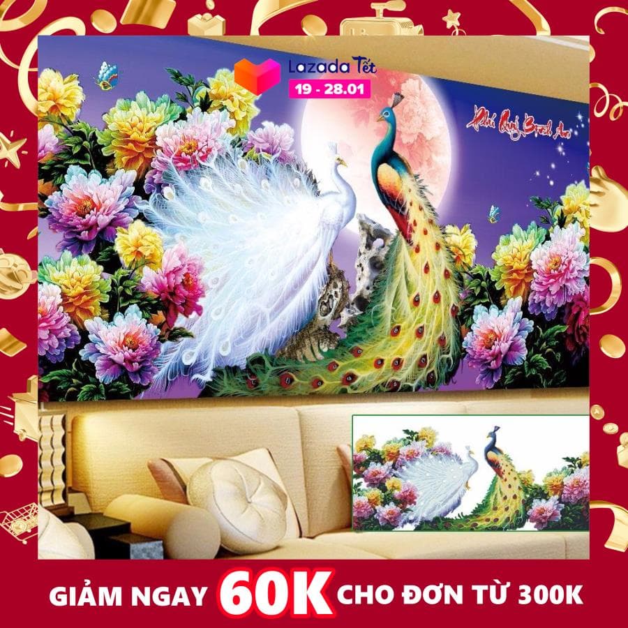 TRANH ĐÍNH ĐÁ CÔNG Tranh đá Y8079-120-60