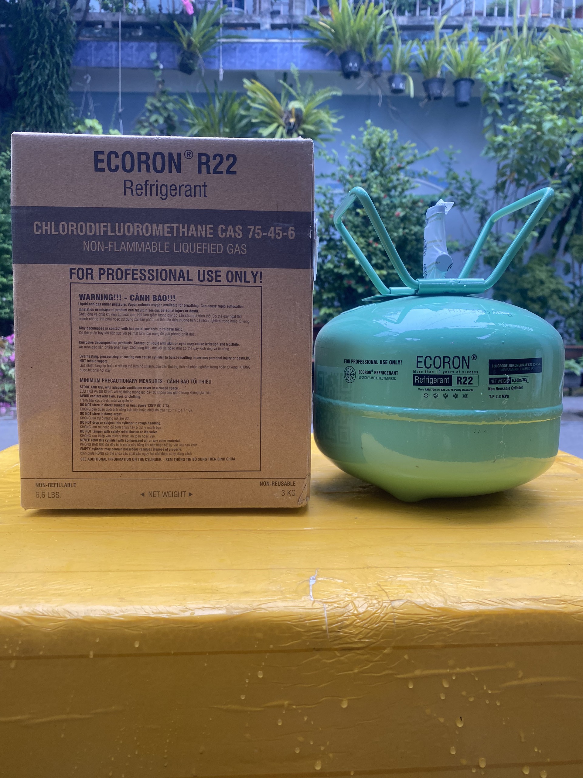 [Rẻ vô địch] [Ảnh thật] Môi chất lạnh R22 Ecoron ,TAISEI ( 3.0 Kg/ bình )