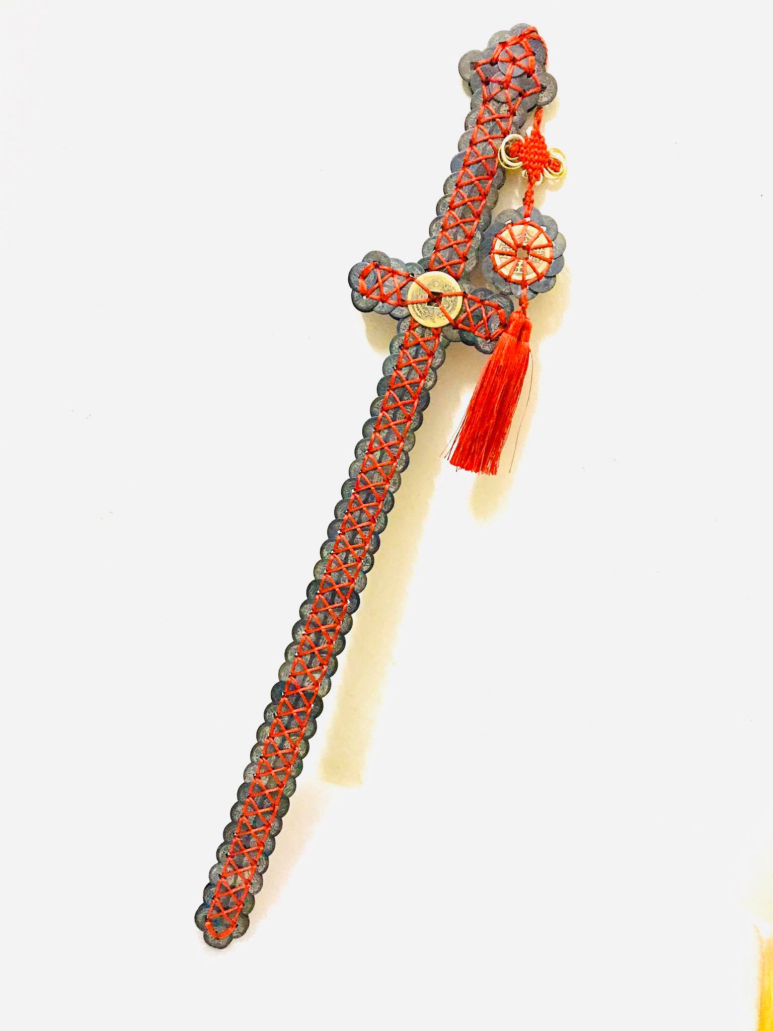 Thất tinh kim tiền bằng đồng dài 75cm