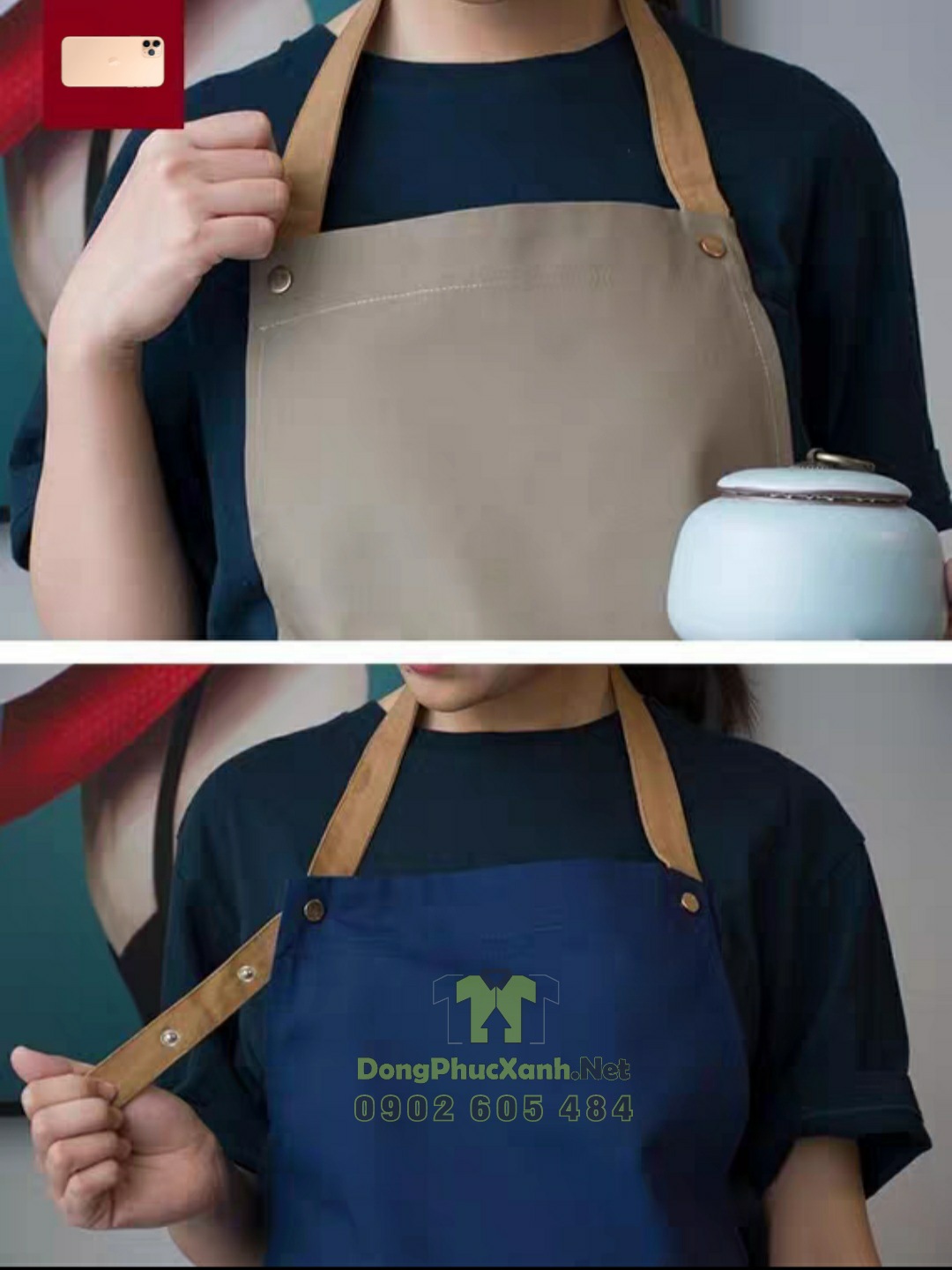 Tạp dề pha chế Tạp dề quán cafe Tạp dề phục vụ