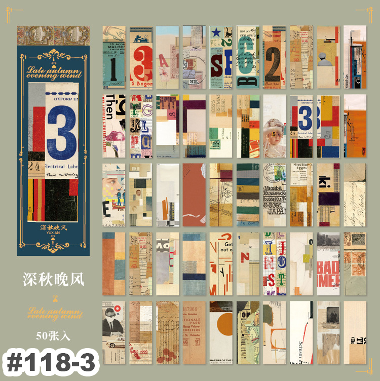 Sticker chủ đề vintage trang trí Scrapbook, sổ tay, vở -
