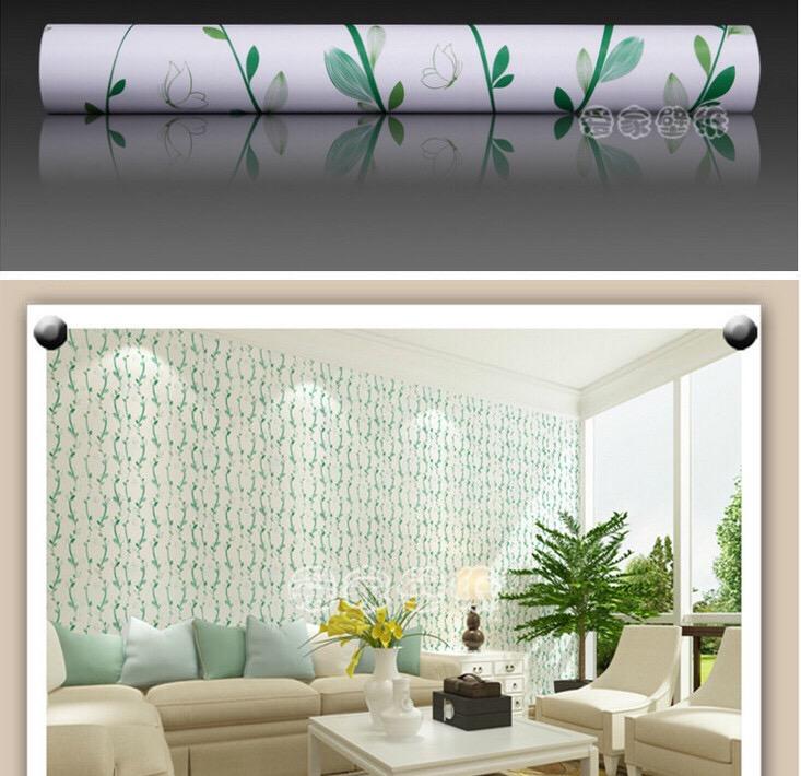 [HCM]Cuộn 5M decal giấy dán tường (có sẵn keo) - dây cỏ xanh