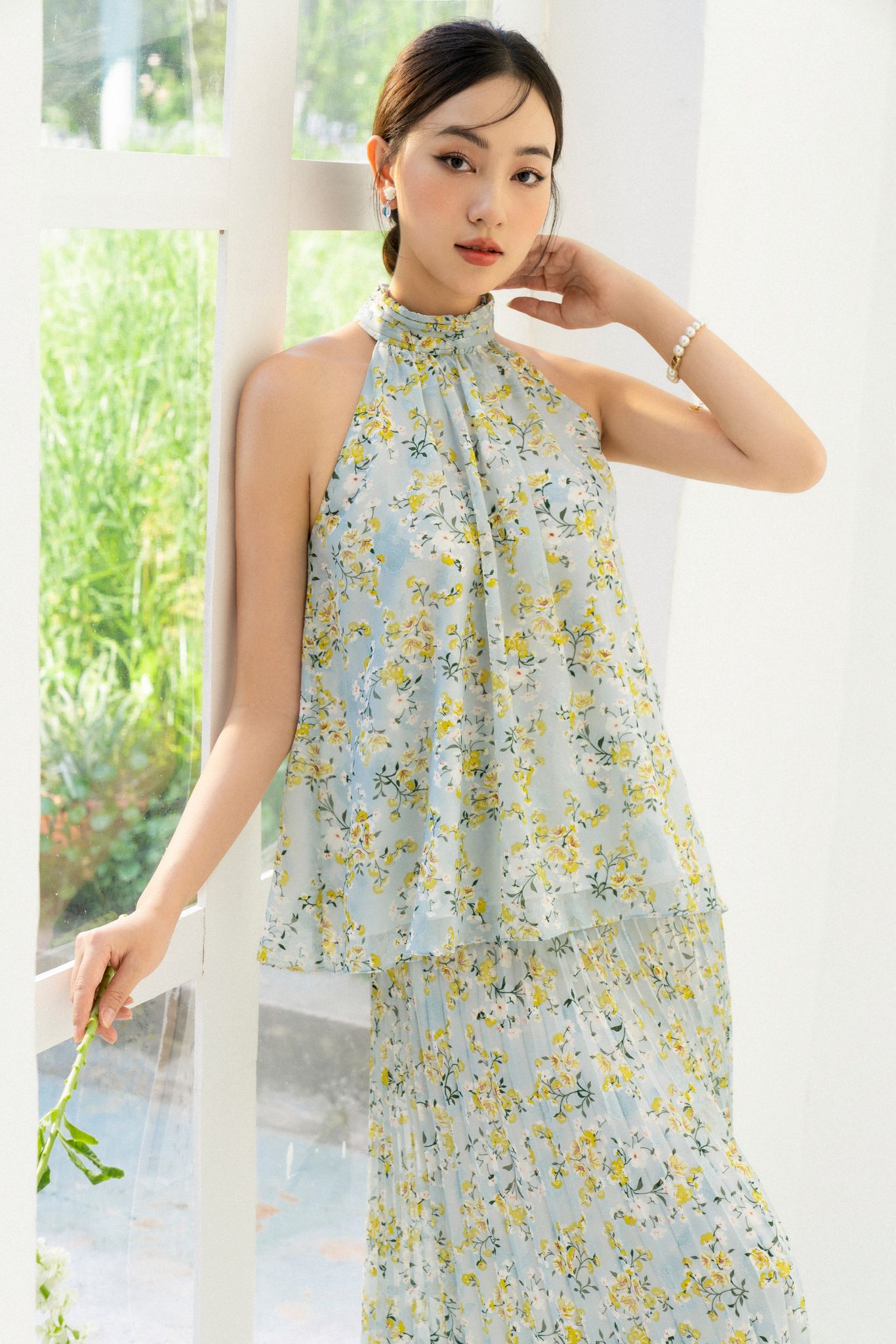 Chân váy dập ly xoè CHD076 TIINSTORE
