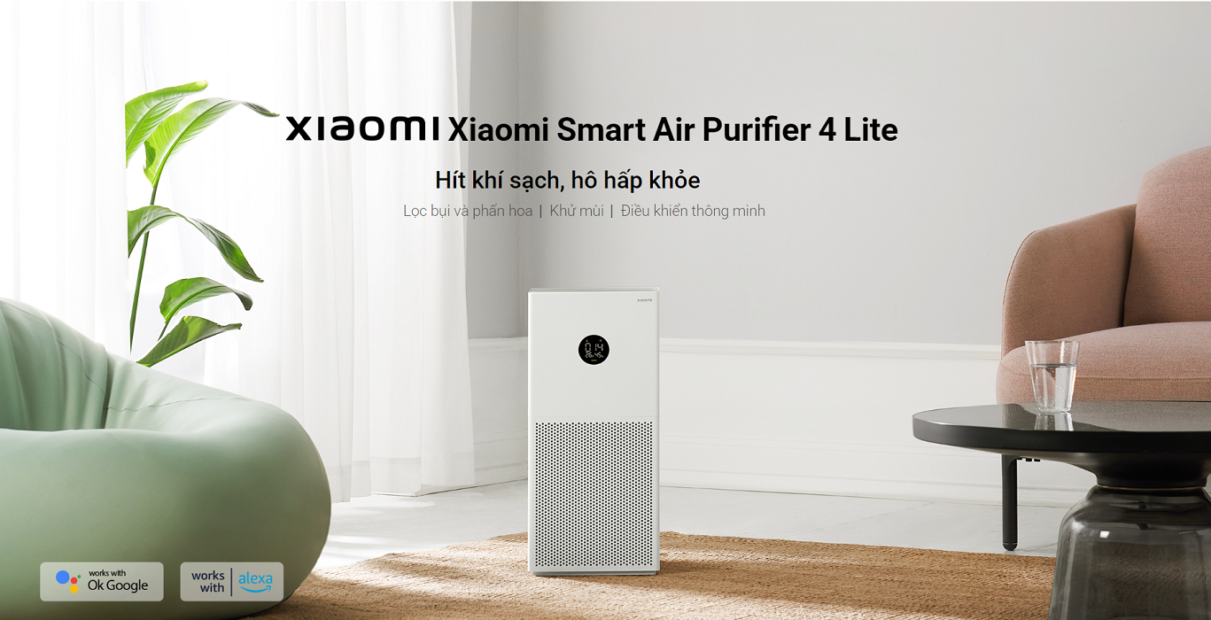Máy lọc không khí Xiaomi Smart Air Purifier 4 Lite EU BHR5274GL - Chính Hãng Digiworld