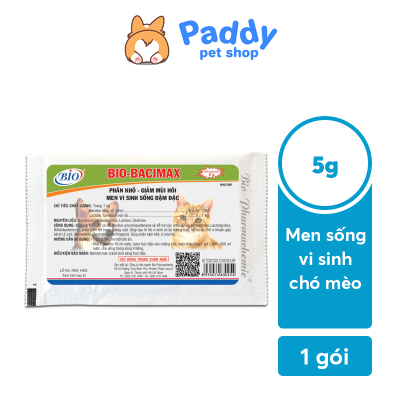 BIO Bacimax Men Sống Vi Sinh Đậm Đặc Tăng Cường Hệ Tiêu Hóa Chó Mèo