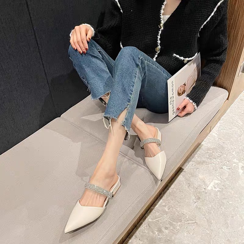 Sục nữ mũi nhọn quai đá lấp lánh sang chảnh M01