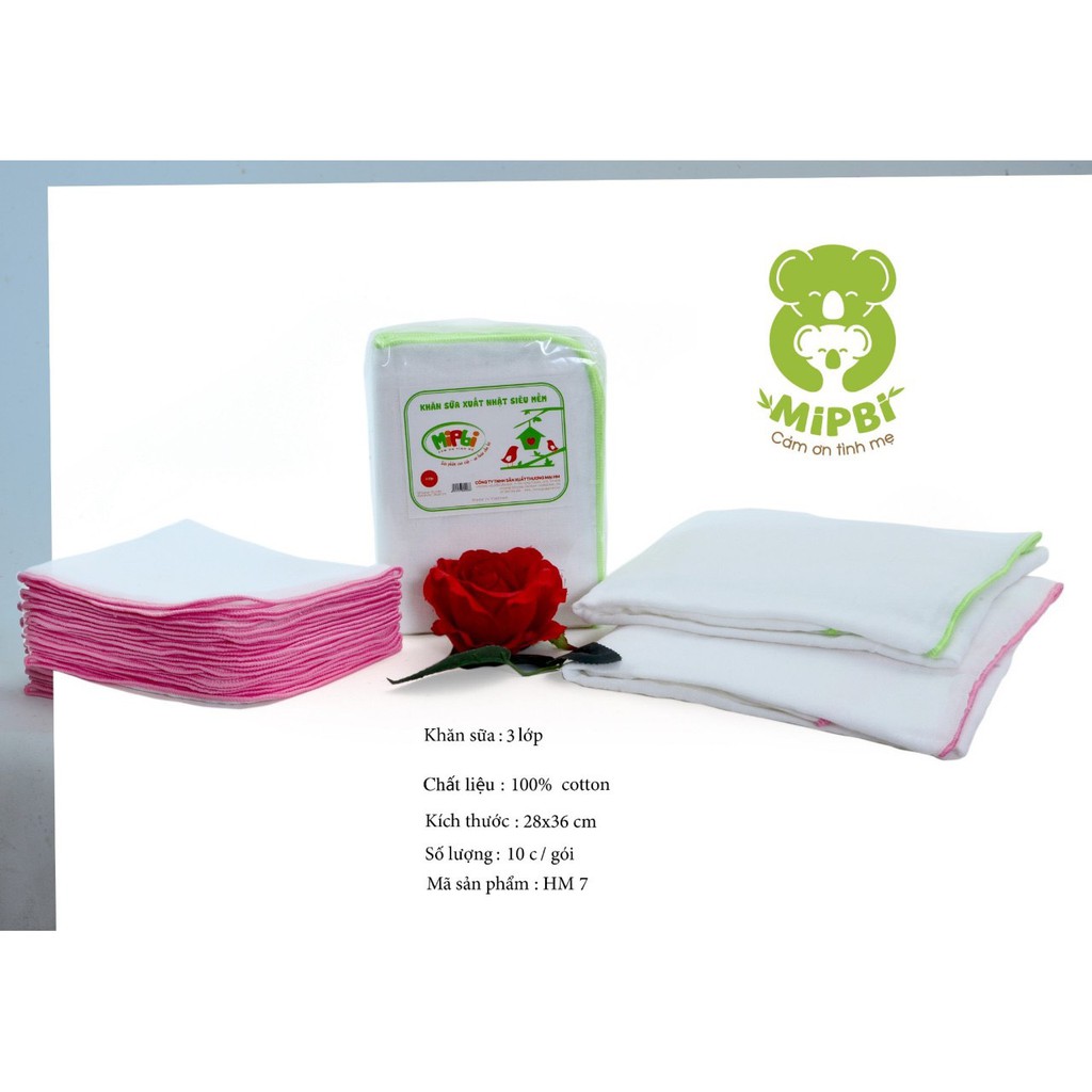 Khăn sữa xuất Nhật Mipbi
