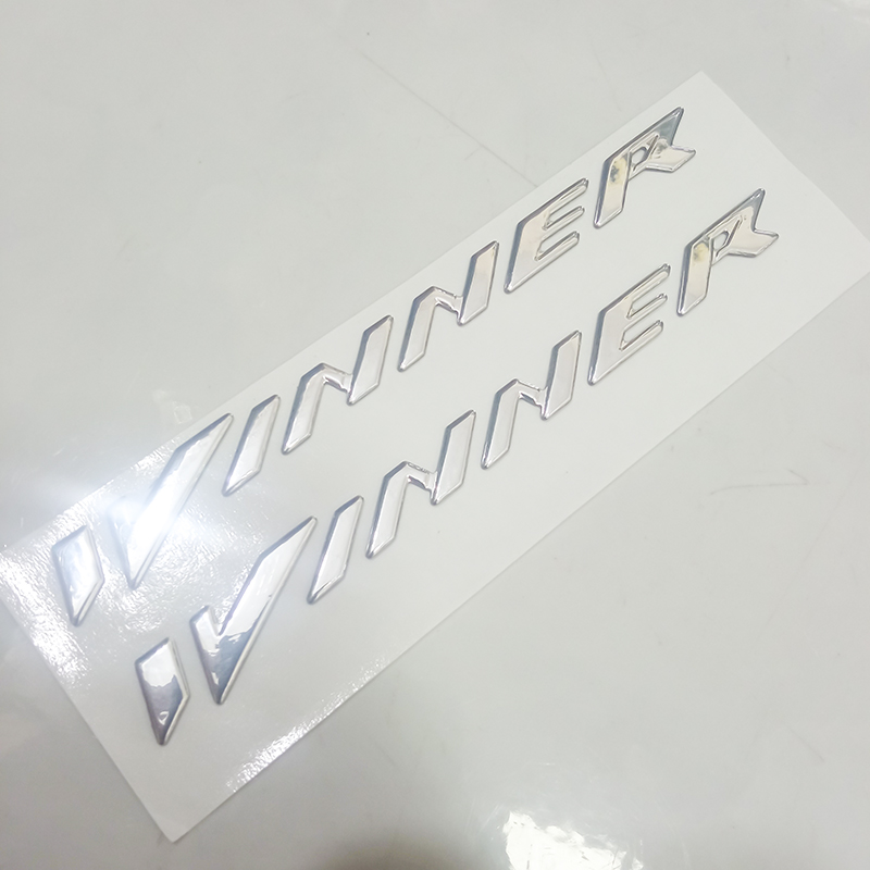 Bộ tem Winner dán xe Honda, 3D Nổi Sáng Bóng, Kiểu Tem Mới