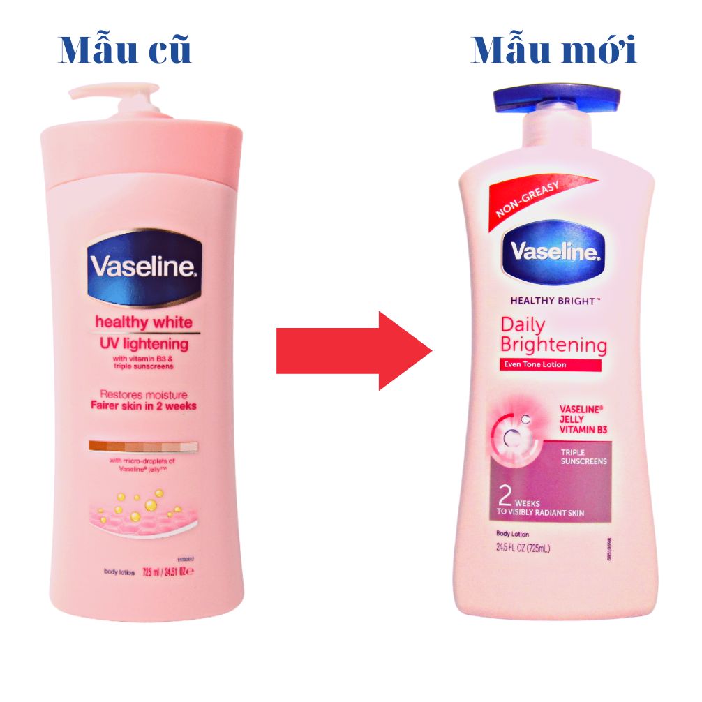 Sữa dưỡng da trắng hồng Vaseline White UV Lightening 725ml