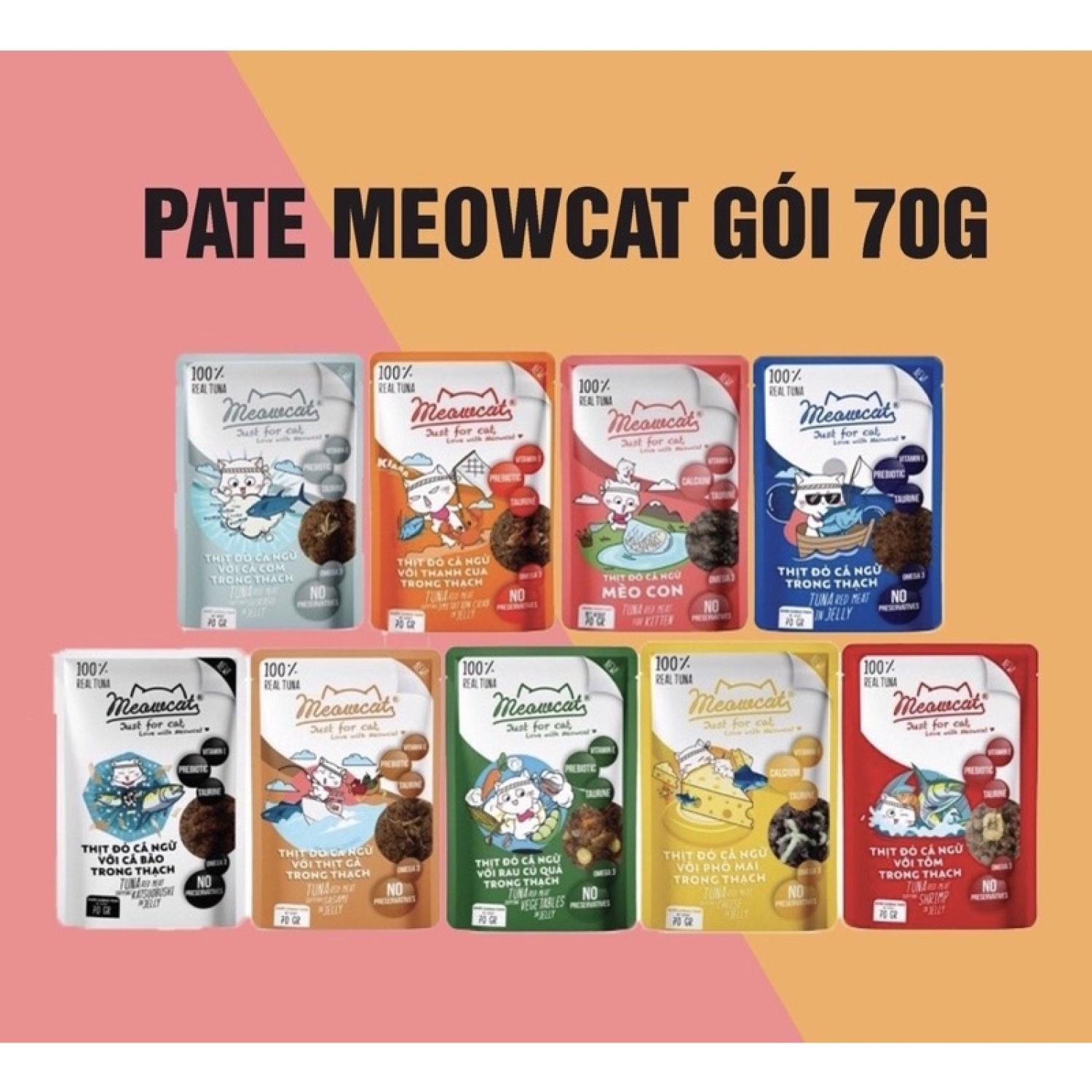 [ 70gr ] Pate Meowcat cho mèo 9 vị cực ngon 😻😻