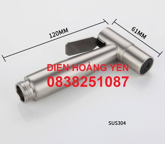 Vòi xịt vệ sinh Inox SUS 304 dây xịt dài 1,2m