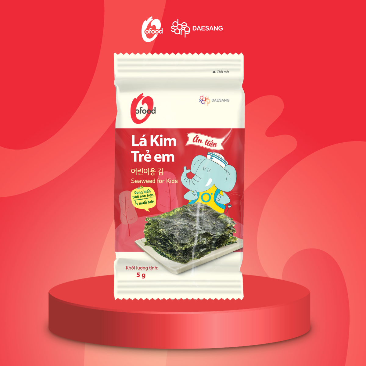 Lá kim ăn liền O'food dành riêng cho trẻ em lốc 3 gói - Hình ảnh 4