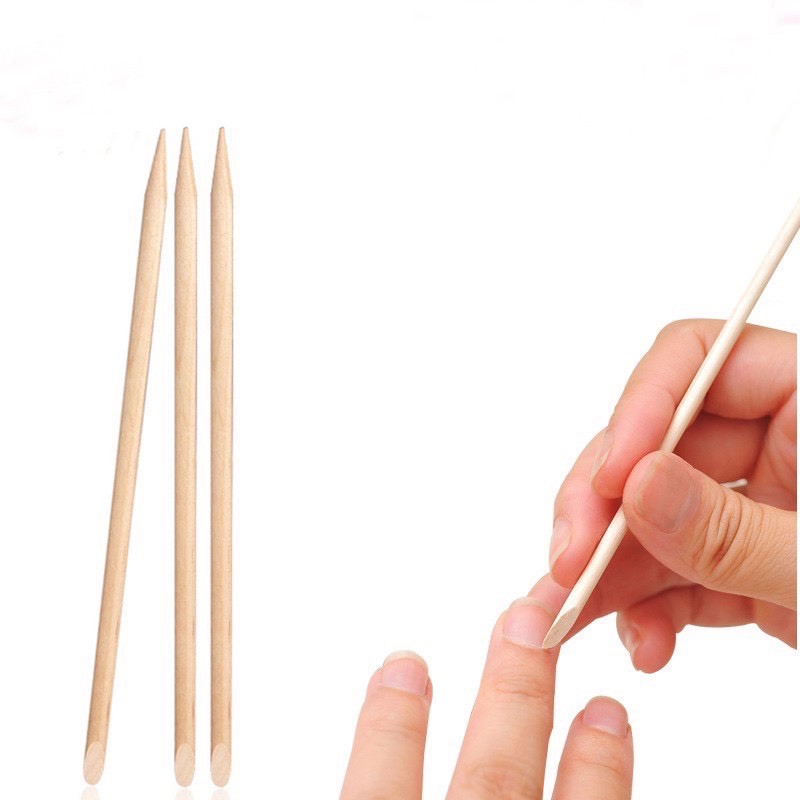[HCM]Que gỗ Nail que gỗ cam ( set 20 cây/ 15k )