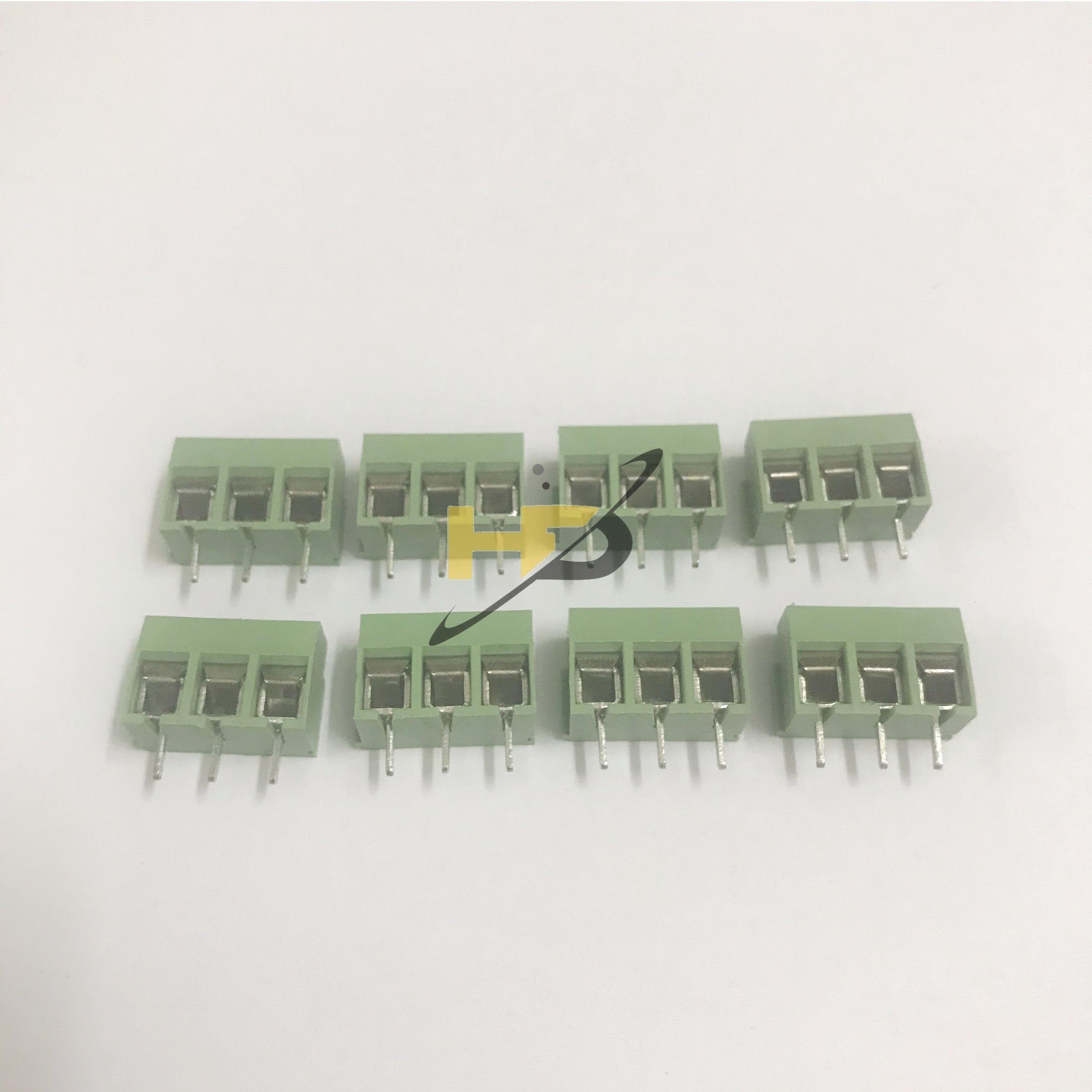 Combo 10 cọc nguồn cầu đấu 3p 5.08mm thẳng xanh lá terminal block, kf126-3p 5.08mm