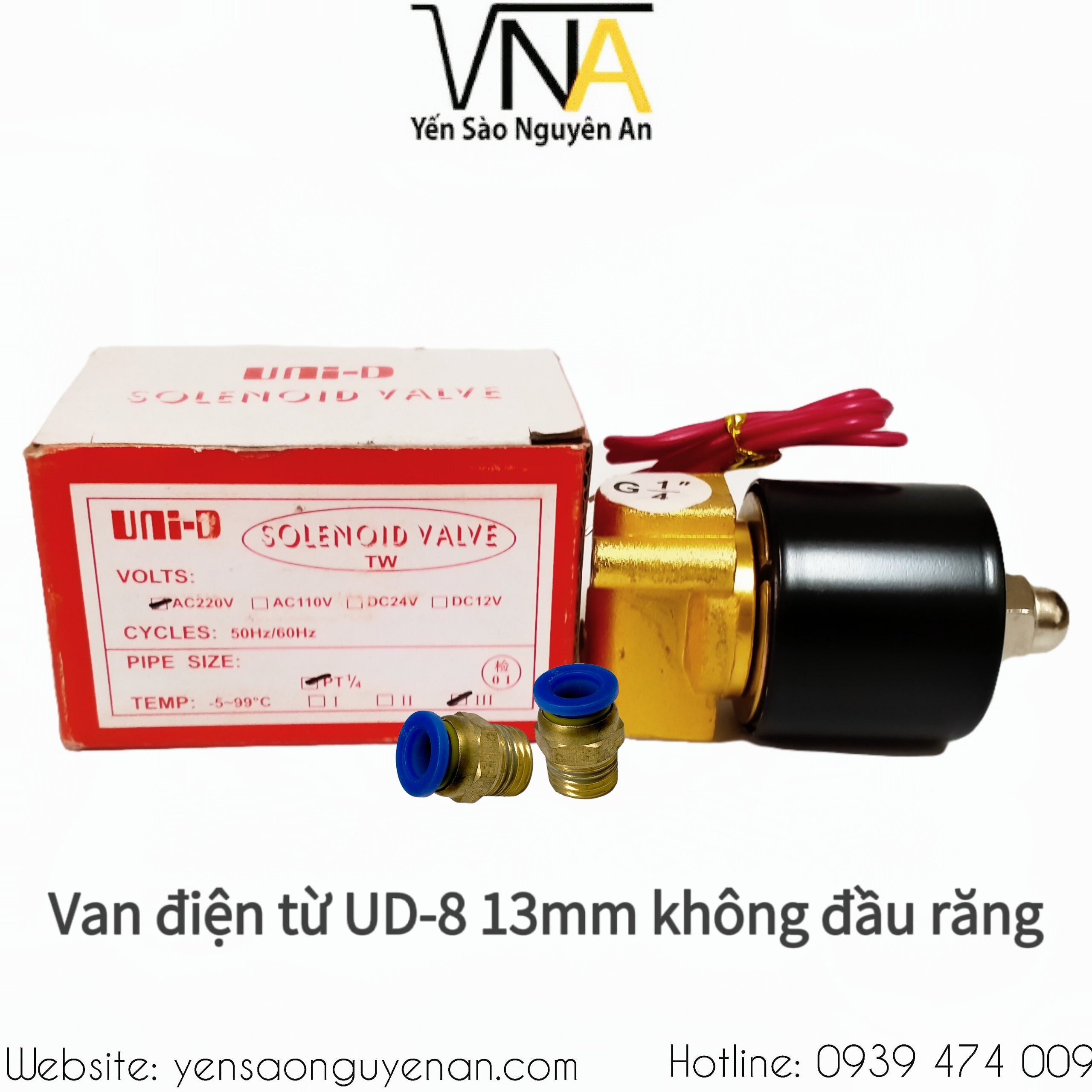 VAN ĐIỆN TỪ UNI-D UD-8 pi 13mm
