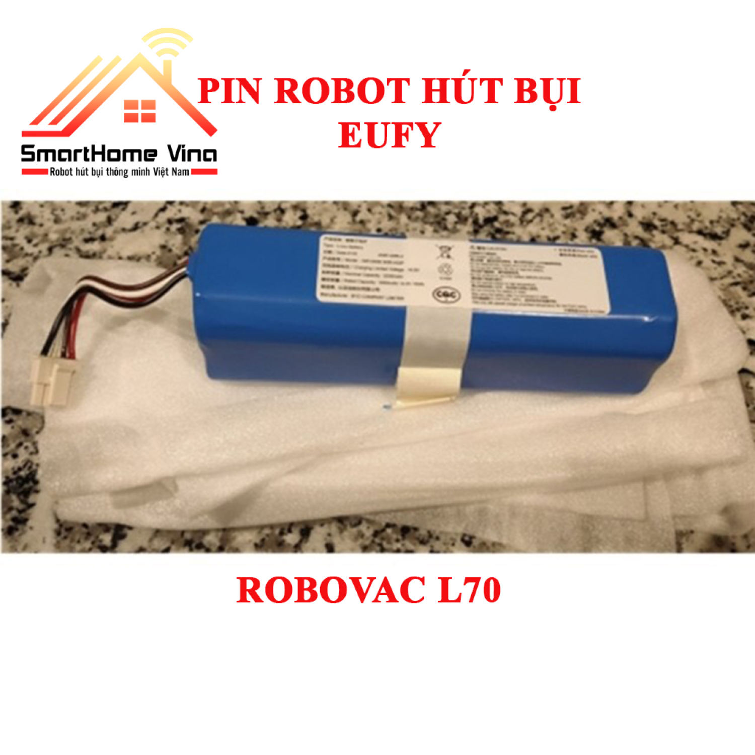 Pin robot hút bụi eufy robovac l70 hybrid - t2190