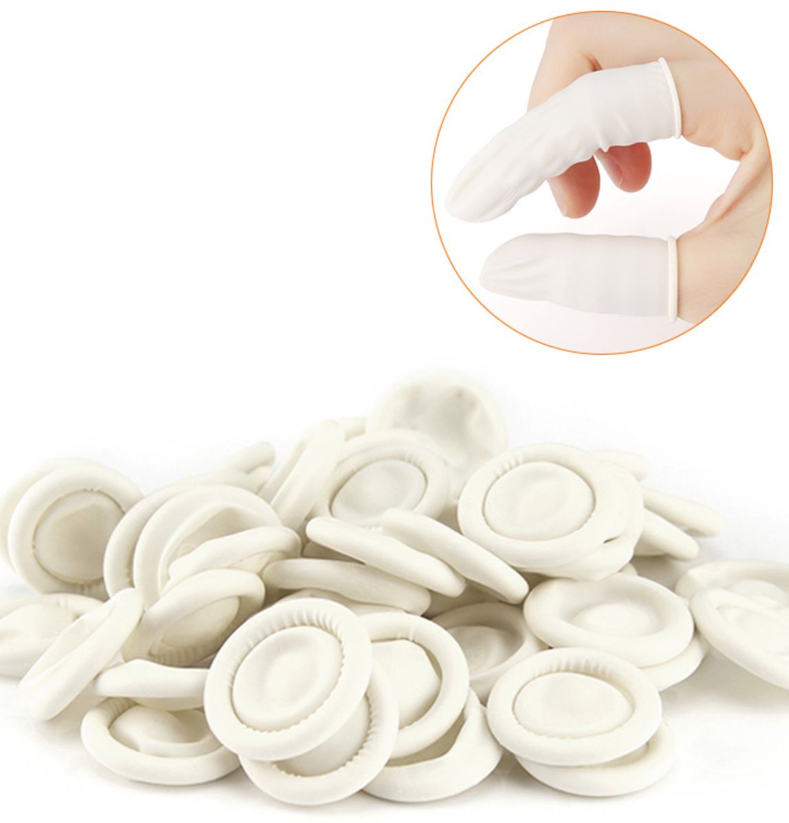 100 cái bao ngón tay cao su làm nail