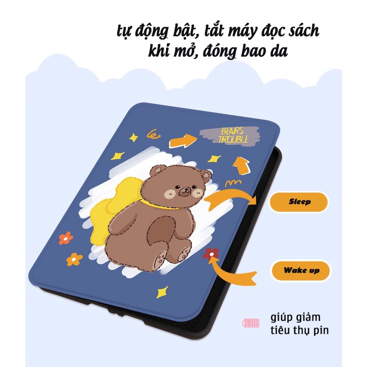 [Hoàn Tiền MAX] Bao da máy đọc sách Kindle Basic 10th Generation - 2019 (Leather cover for Kindle Basic 10th 10th Generation ereader)