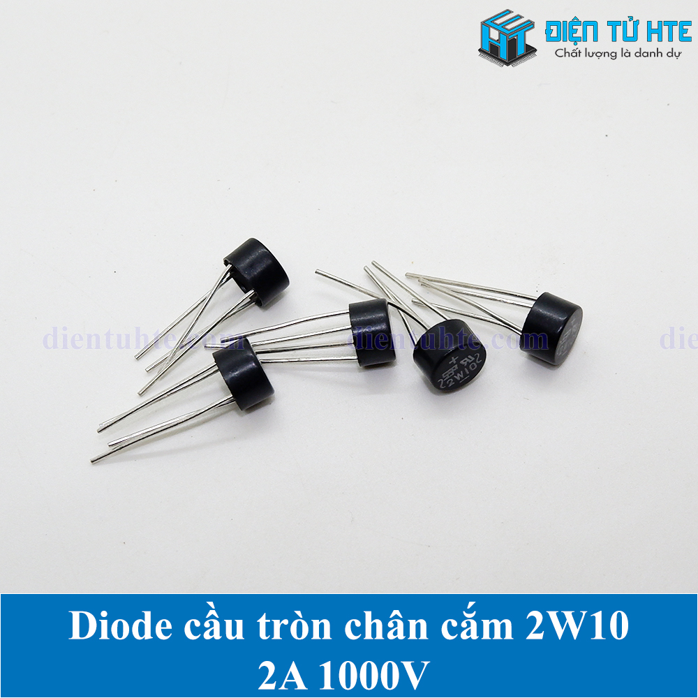 Bộ 5 Diode cầu 2A 1000V tròn chân cắm 2W10 SEP