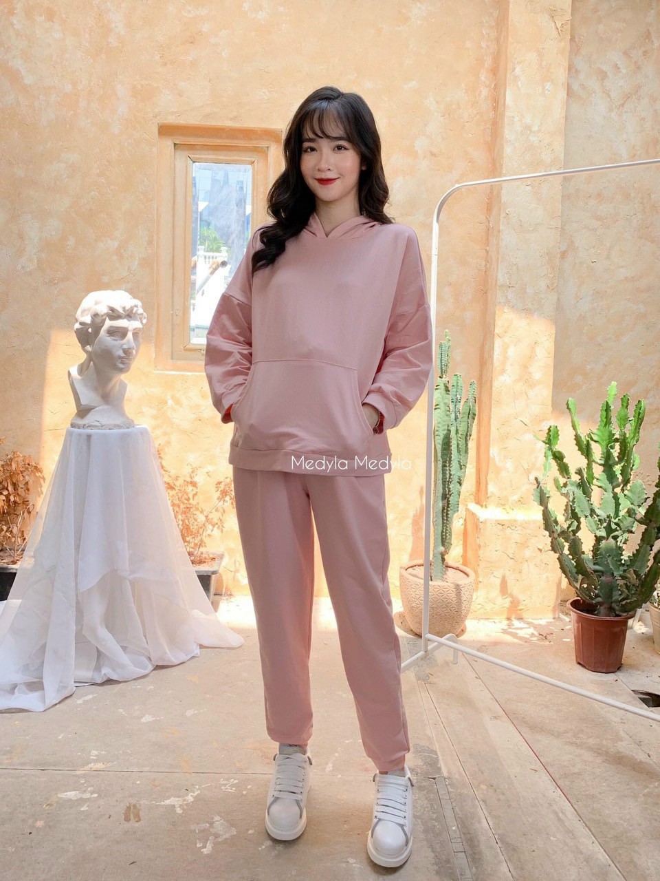 Bộ bầu thể thao mùa đông có mũ siêu ấm đẹp trẻ trung