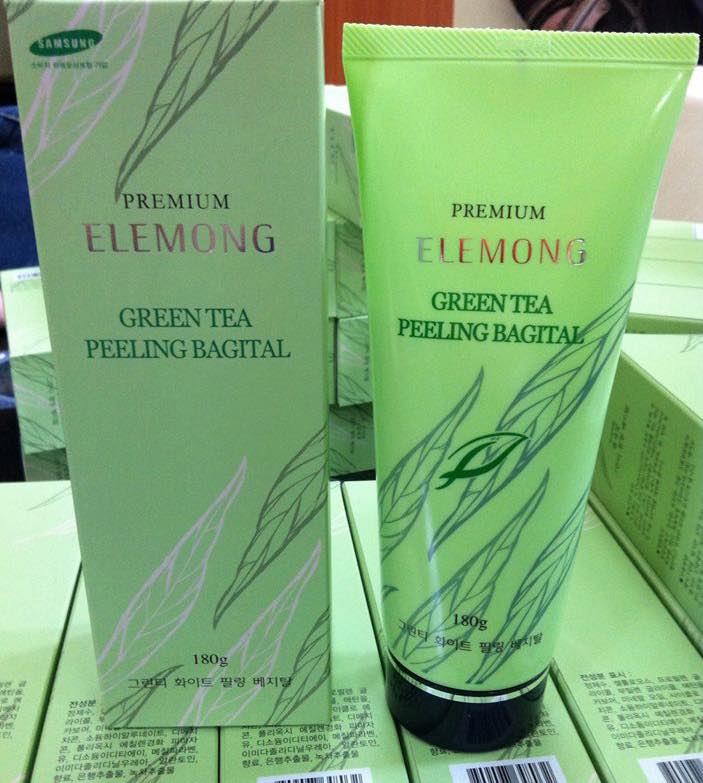 KEM TẨY TẾ BÀO CHẾT TRÀ XANH ELEMONG GREEN TEA PEELING BAGITAL 180G NHẬP KHẨU CHÍNH HÃNG - 6243