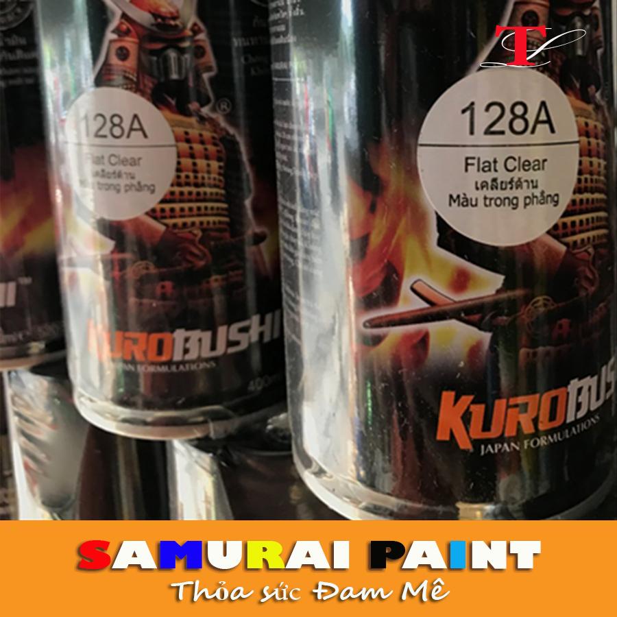 Sơn samurai phủ bóng - Chai sơn phủ bóng mờ 128a sơn xịt samurai