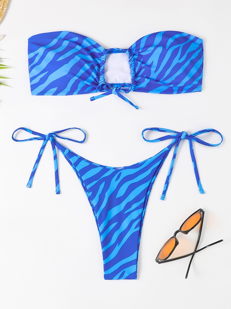 Bikini bó sát áo tắm bikini in họa tiết áo tắm hở lưng