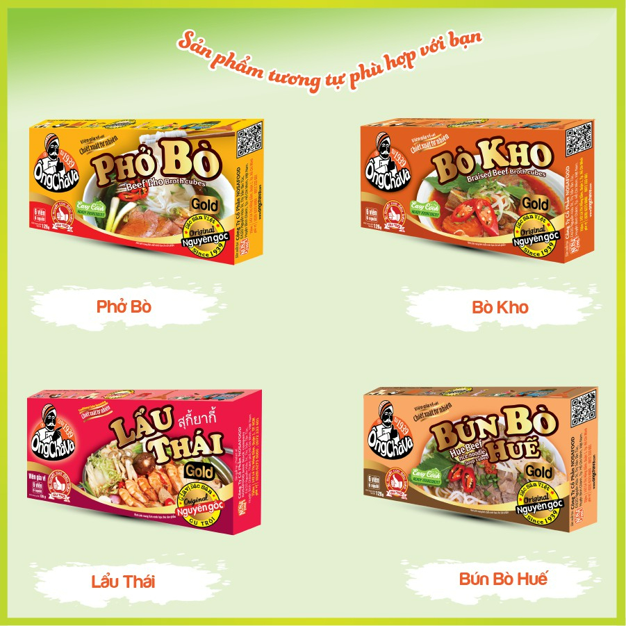 Viên Gia Vị Phở Gà Ông Chà Và 126g - Nấu Ngon Chuẩn Vị Không Cần Nêm Nếm