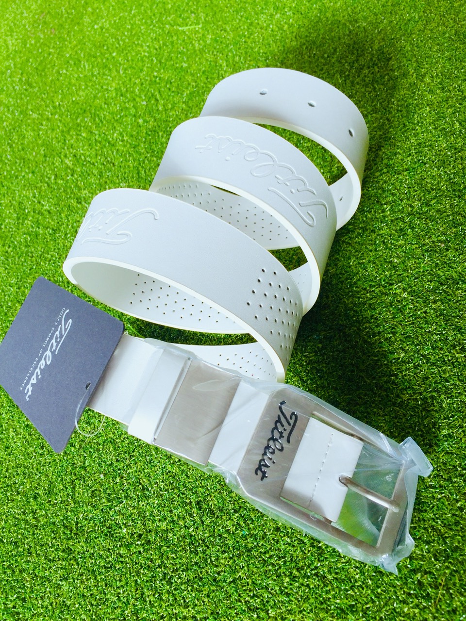 Thắt lưng golf (màu đen-trắng) Golf belt-골프벨트