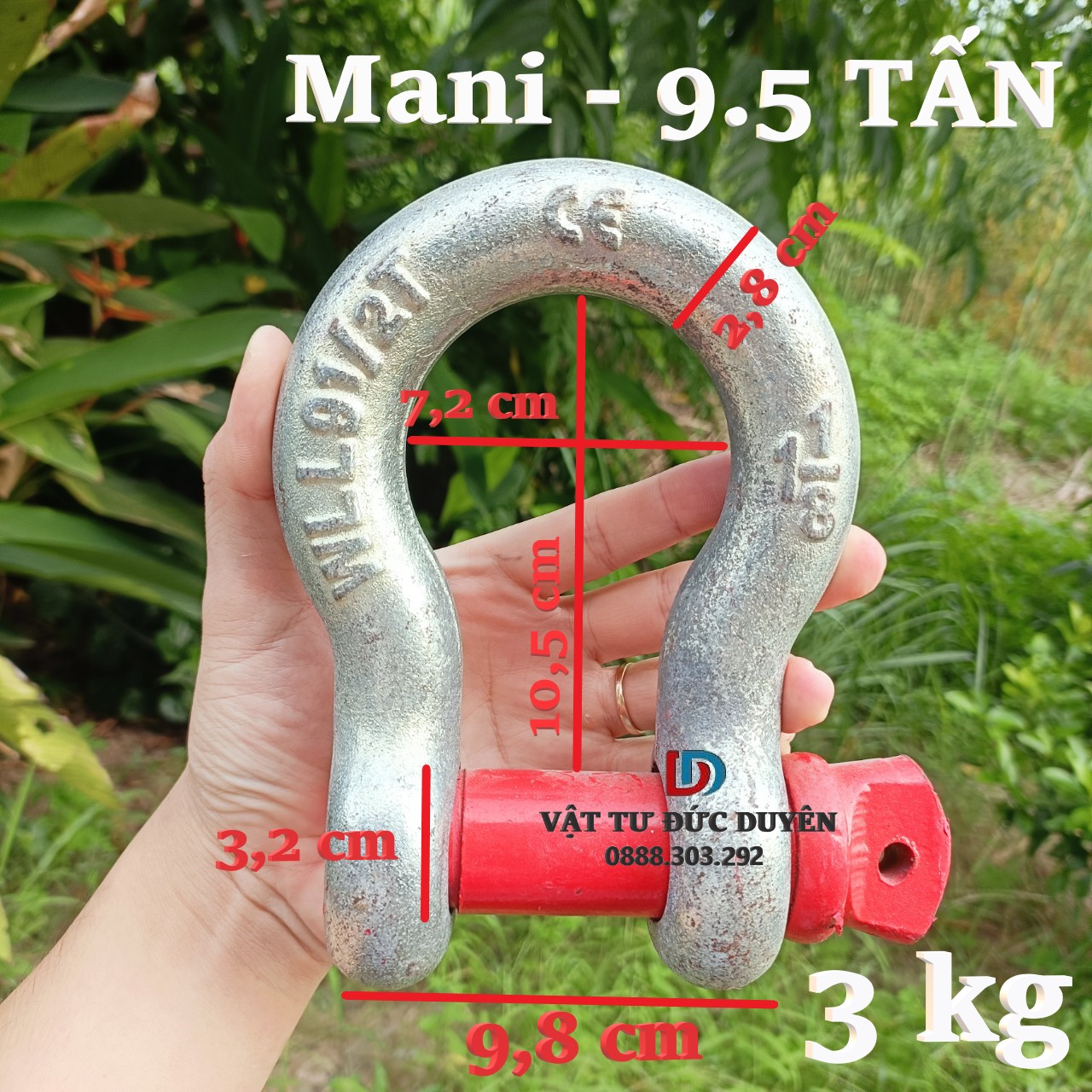 Ma ní U MEGA tải cao - Thép chịu lực [ 9.5 Tấn ]