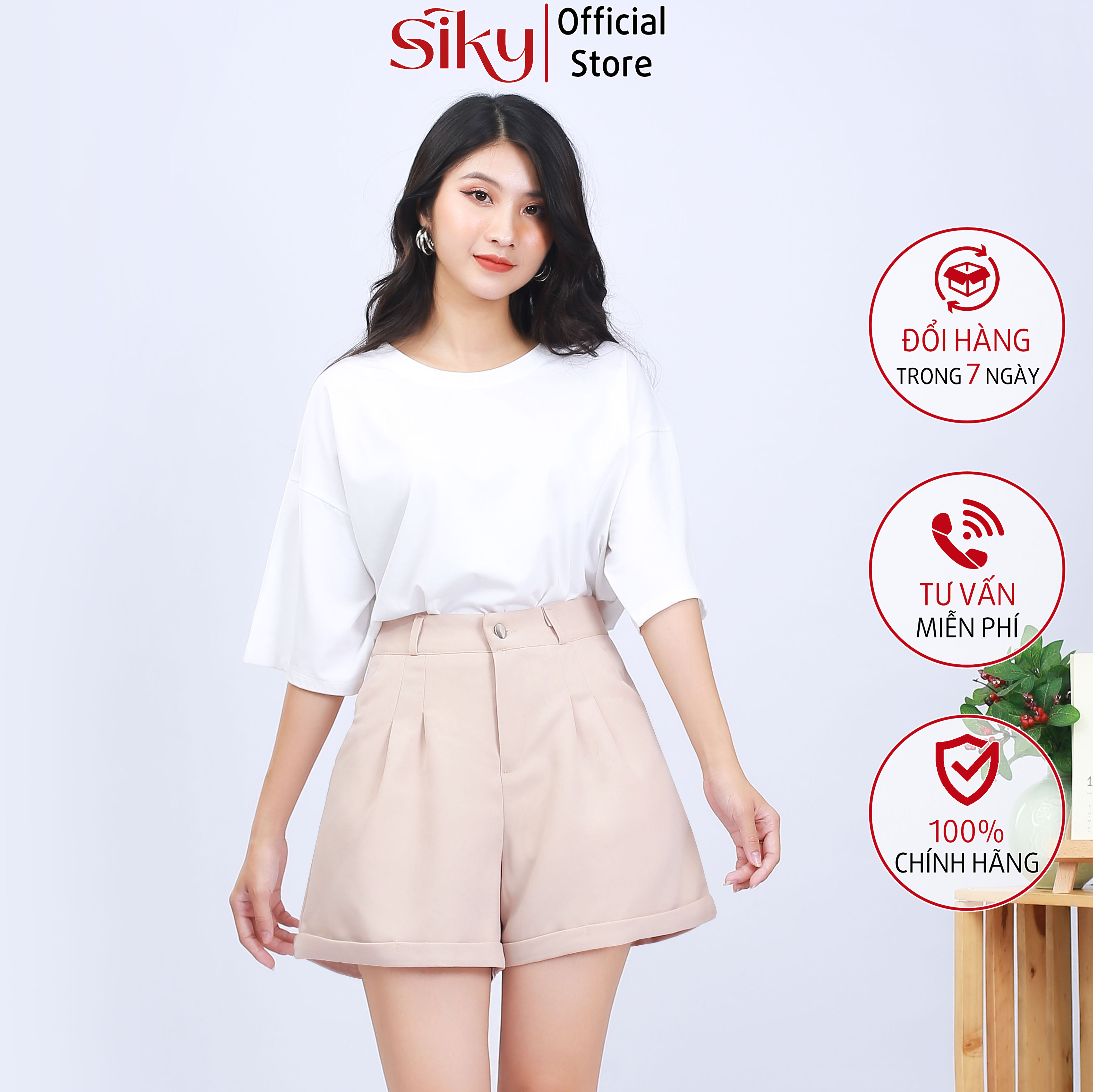 Quần Short Nữ Gập Gấu - SIKY - QS02