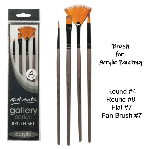 -Bộ cọ vẽ màu acrylic Mont Marte/ Mont Marte Gallery series brush set acrylic -