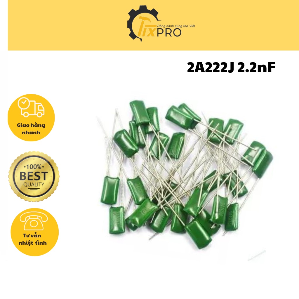 Tụ mica 2A222J 2.2nF 100V ( 10 chiếc )