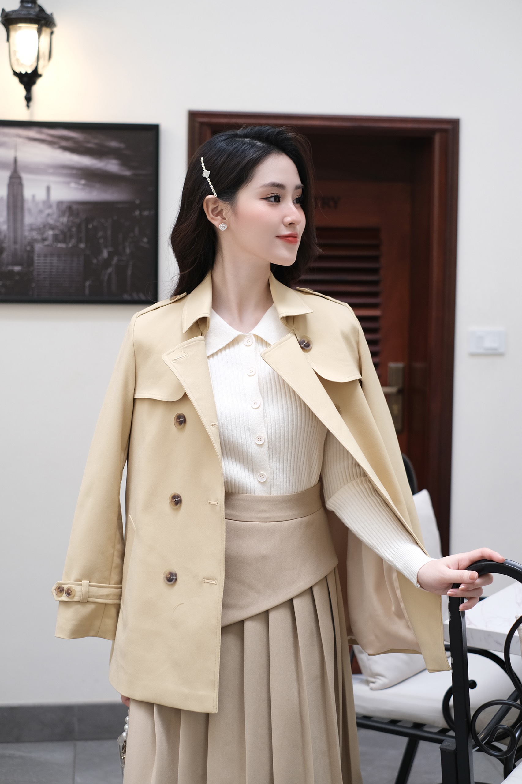 BEAUTEBYV - Áo Trench Coat 2022