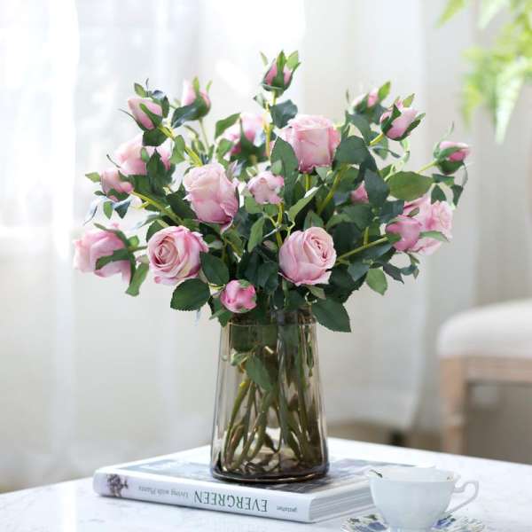 Hoa Giả Hoa Giả Hoa Hồng Bó Hoa Phòng Khách Vật Trang Trí Đám Cưới Hoa Giả Rơi Xuống Đất Hoa Để Bàn Phòng Ngủ Trong Nhà Bàn Trà Hoa