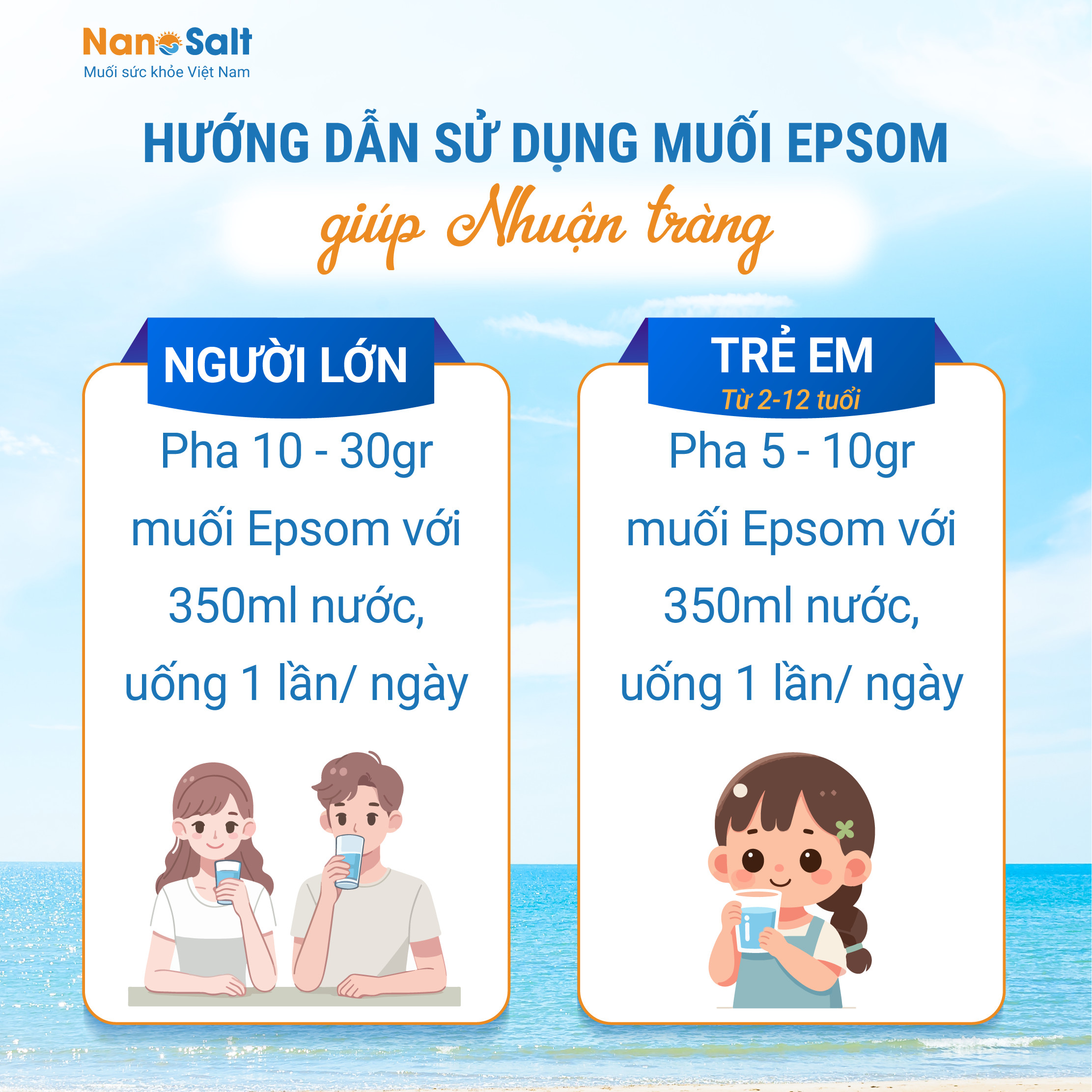 [Mua 1 tặng 1]Muối Epsom tinh khiết, Epsom thải độc (Uống được)- Túi1kg