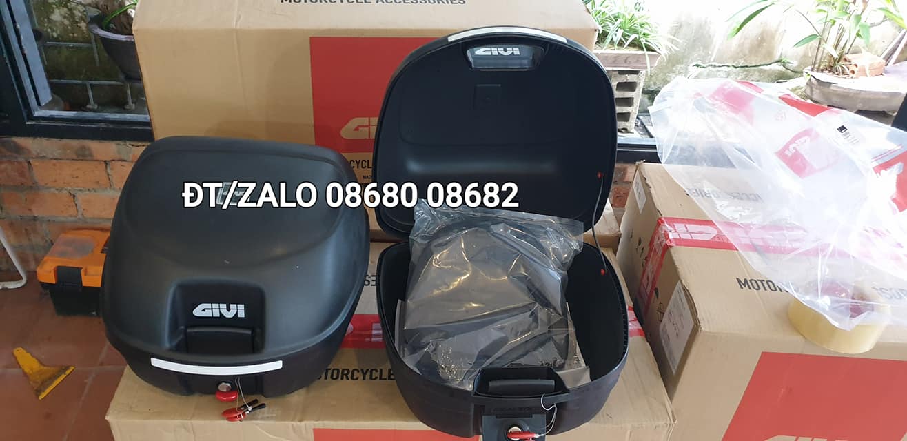 Combo thùng givi E26N+ baga sau xe SIRIUS RC các đời.