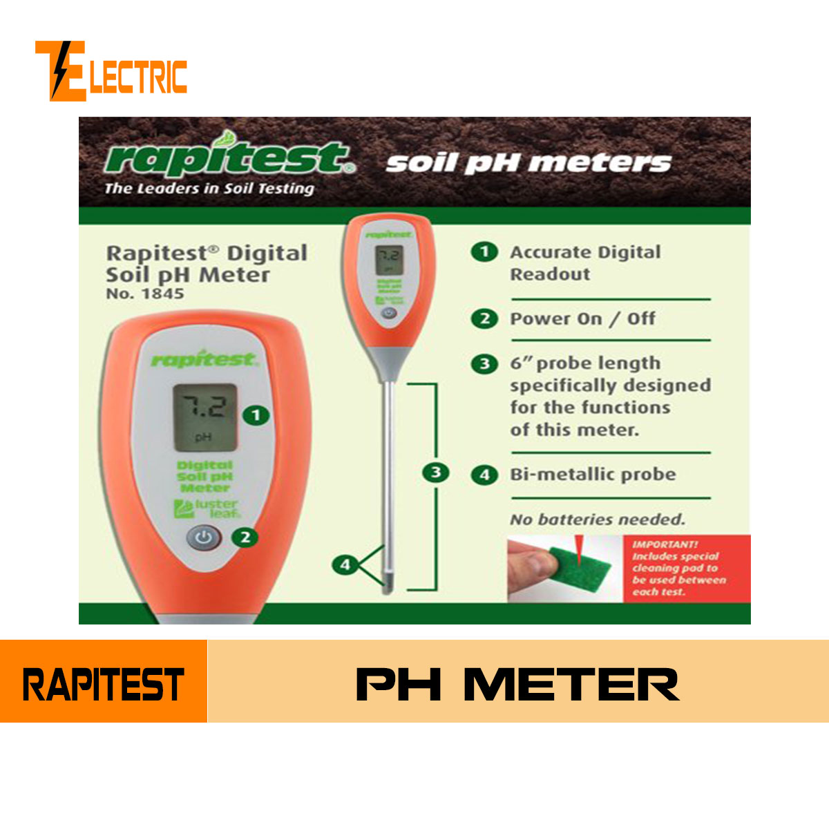 [HCM]Rapitest Soil PH Meter 1845 Đo Độ PH Đất, Bút Đo Ph Đât Rapitest